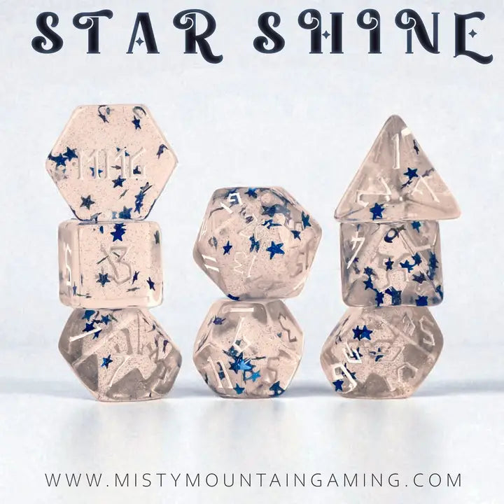 Star Shine Resin Dice Set