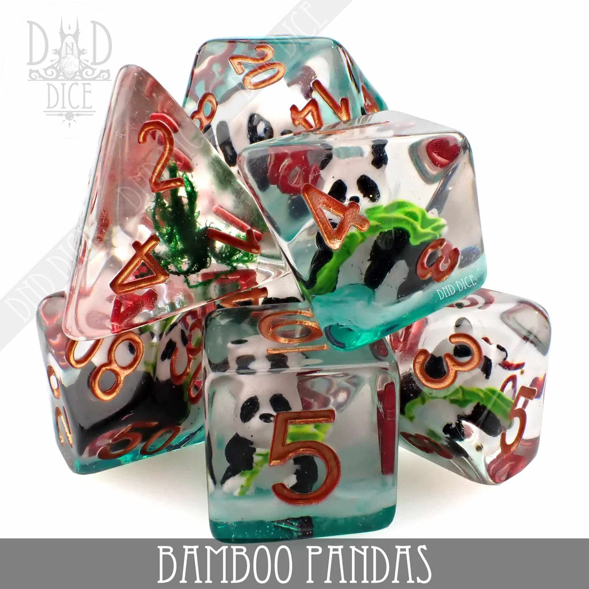 Bamboo Pandas Dice Set