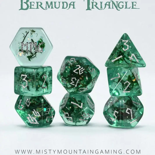 Bermuda Triangle Resin Dice Set
