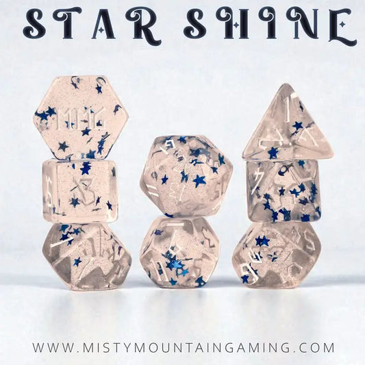 Star Shine Resin Dice Set
