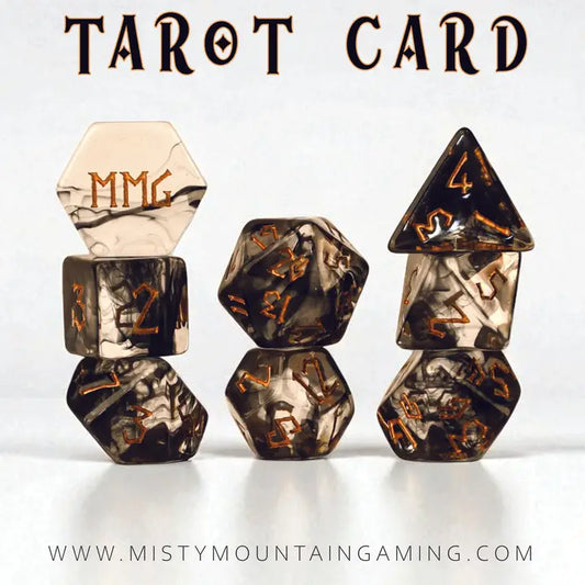 Tarot Card Resin Dice Set