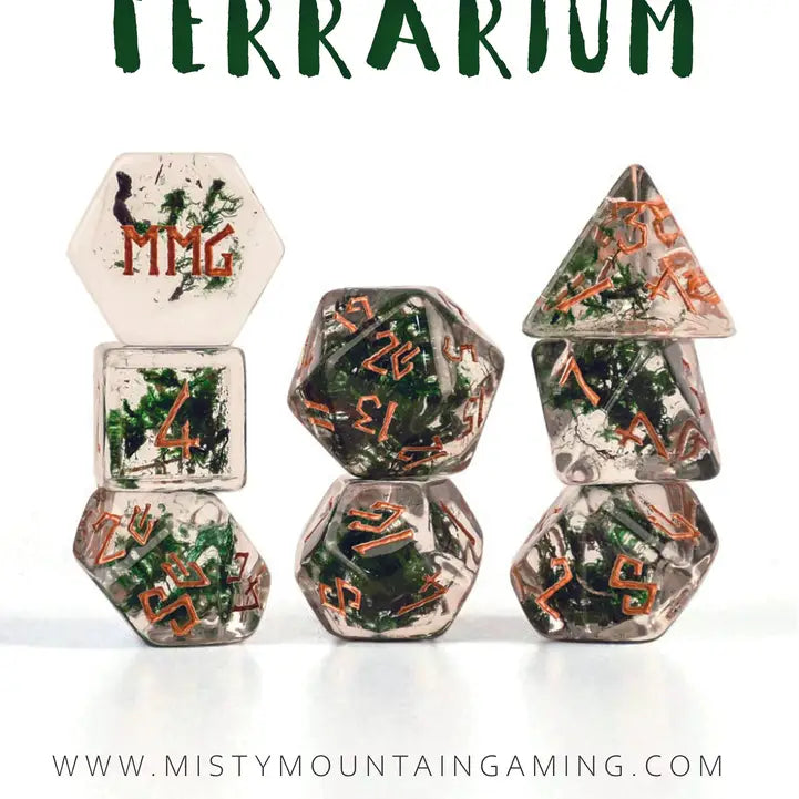 Terrarium Resin Dice Set